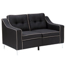  Furniture of America Glenda Stationary Fabric Loveseat CM6850BK-LV IMAGE 1