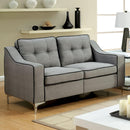  Furniture of America Glenda Stationary Fabric Loveseat CM6850GY-LV IMAGE 3