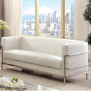  Furniture of America Leifur Stationary Leatherette Sofa CM6791WH-SF IMAGE 2