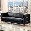  Furniture of America Leifur Stationary Leatherette Sofa CM6791BK-SF IMAGE 2