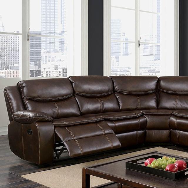 Furniture of America Pollux CM6982BR Sectional IMAGE 2