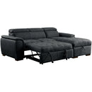  Furniture of America Patty Fabric Sleeper Sectional CM6514BK-SECT IMAGE 3