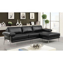  Furniture of America Eilidh Leatherette 2 pc Sectional CM6422BK-SECT IMAGE 2