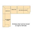 Furniture of America Glenda II Fabric 4 pc Sectional CM6851GY-SECTIONAL IMAGE 2