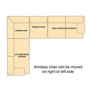  Furniture of America Glenda II Fabric 4 pc Sectional CM6851BG-SECTIONAL IMAGE 2