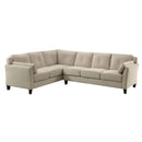  Furniture of America Peever II Fabric 2 pc Sectional CM6368BG-SECTIONAL IMAGE 2