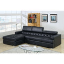  Furniture of America Floria Bonded Leather Match 2 pc Sectional CM6122BK-PK IMAGE 1