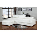  Furniture of America Floria Bonded Leather Match 2 pc Sectional CM6122WH-PK IMAGE 1