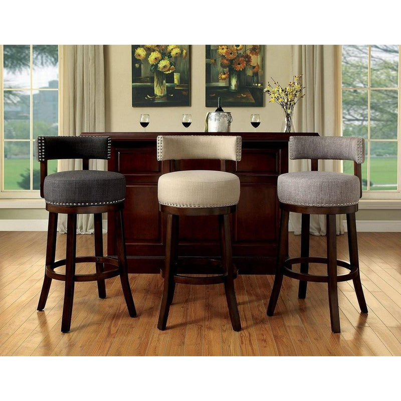 Furniture of America Linsey Pub Height Stool CM-BR6252GY-24-2PK IMAGE 4