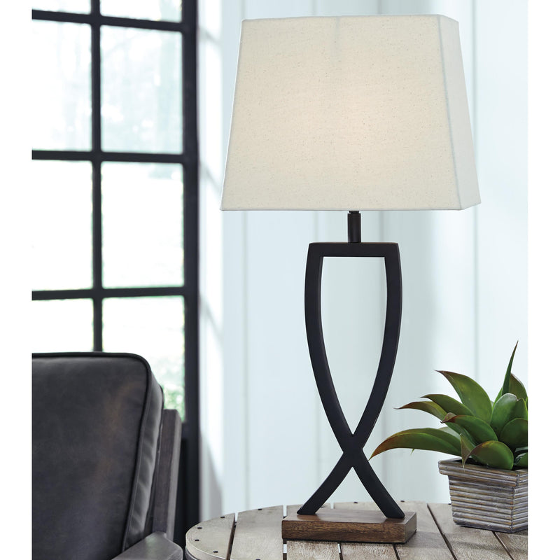 Signature Design by Ashley Makara Table Lamp Makara L204174 Metal Table Lamp (2 per package) IMAGE 2