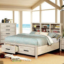  Furniture of America Strasburg Queen Bookcase Bed with Storage CM7384WH-Q-BED IMAGE 1