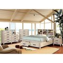  Furniture of America Strasburg California King Bookcase Bed with Storage CM7384WH-CK-BED IMAGE 2