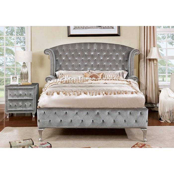 Furniture of America Alzir King Upholstered Bed CM7150EK-BED IMAGE 3