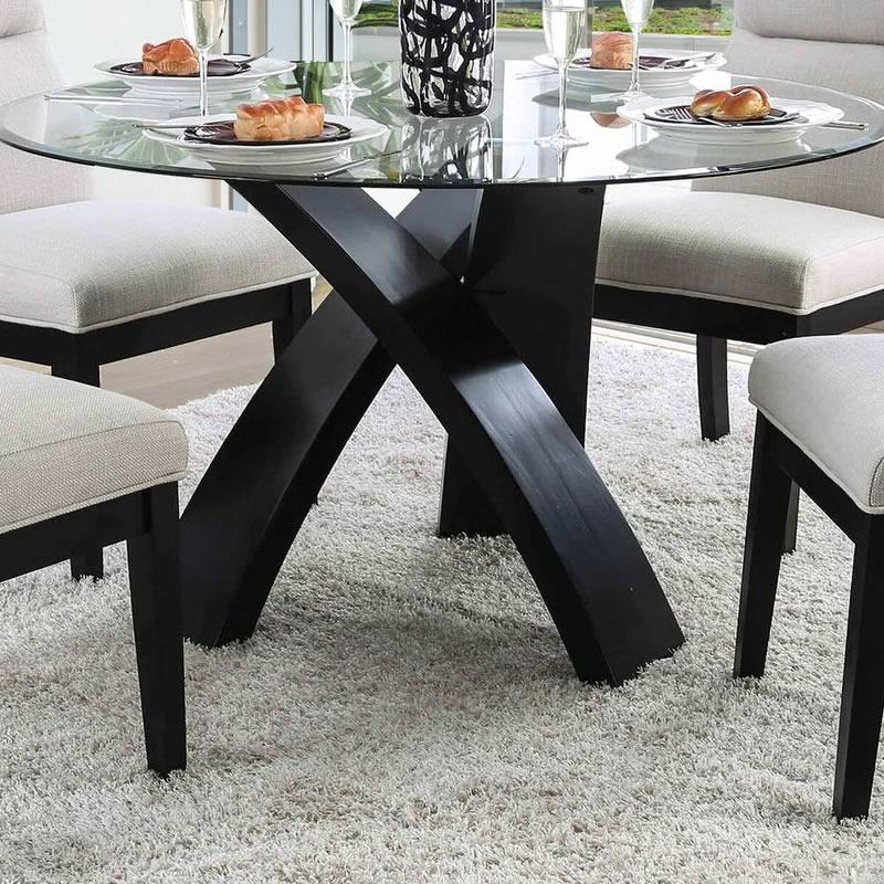 Furniture of America Round Jasmin Dining Table CM3393RT-TABLE IMAGE 3