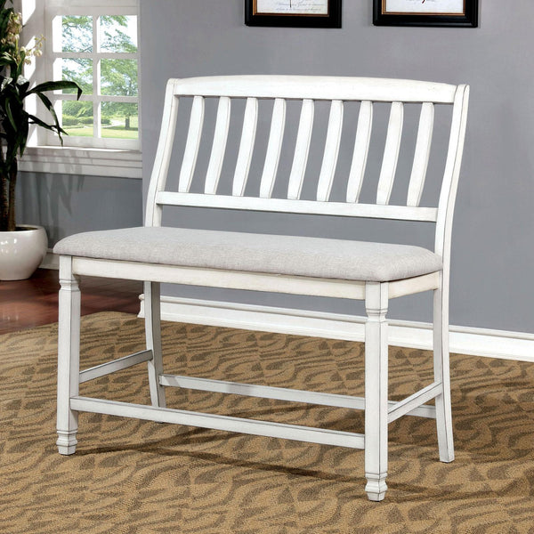 Furniture of America Kaliyah Counter Height Dining Bench CM3194PBN IMAGE 1