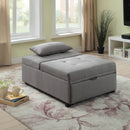  Furniture of America Oona Fabric Twin Ottoman CM2543GY IMAGE 2