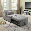  Furniture of America Oona Fabric Twin Ottoman CM2543GY IMAGE 5
