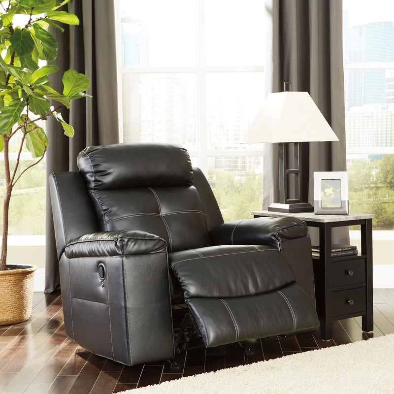 Signature Design by Ashley Kempten Rocker Leather Look Recliner 8210525 IMAGE 8