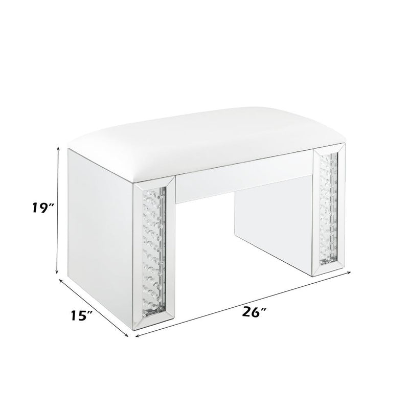 Acme Furniture Nysa 90158 Vanity Stool IMAGE 7