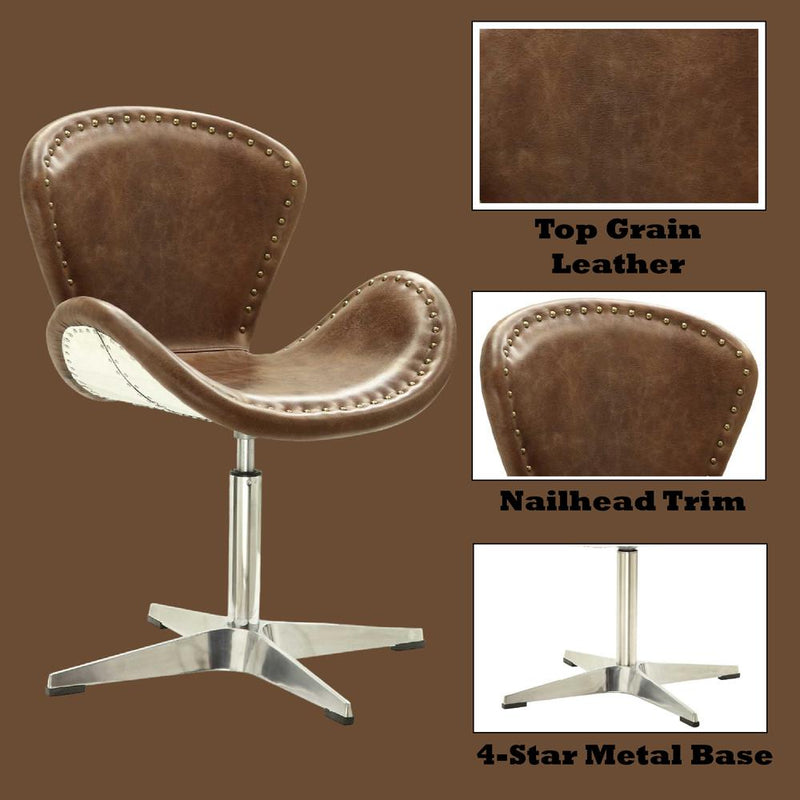 Acme Furniture Brancaster 96554 Accent Chair with Swivel IMAGE 4