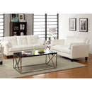  Furniture of America Pierre Stationary Leatherette Loveseat CM6717WH-LV-PK IMAGE 3