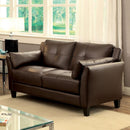  Furniture of America Pierre Stationary Leatherette Loveseat CM6717BR-LV-PK IMAGE 1