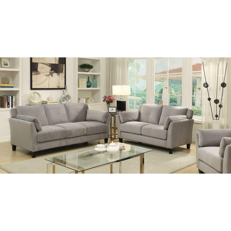 Furniture of America Ysabel Stationary Fabric Loveseat CM6716GY-LV-PK IMAGE 3