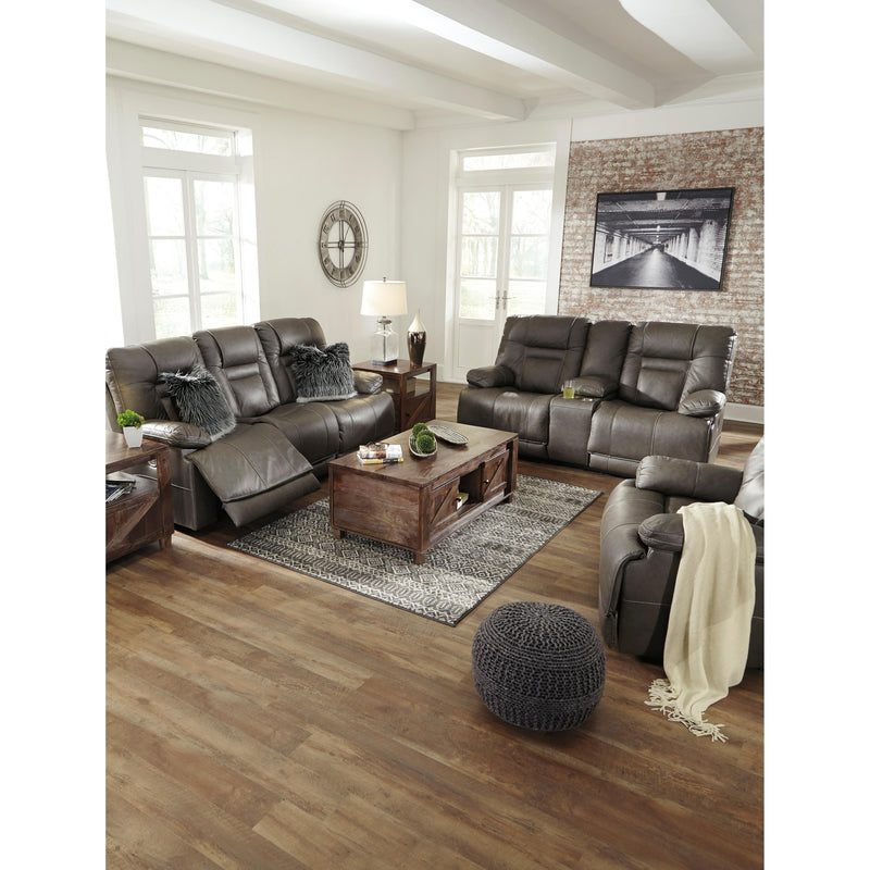 Signature Design by Ashley Wurstrow Power Reclining Leather Match Loveseat U5460218 IMAGE 12