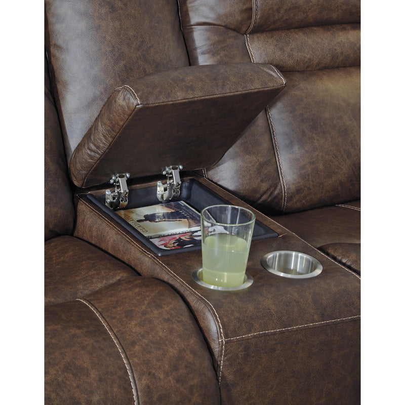 Signature Design by Ashley Wurstrow Power Reclining Leather Match Loveseat U5460318 IMAGE 6