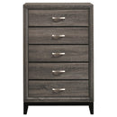  Coaster Furniture Watson 212425 5-Drawer Bedroom Chest - Grey Oak IMAGE 2