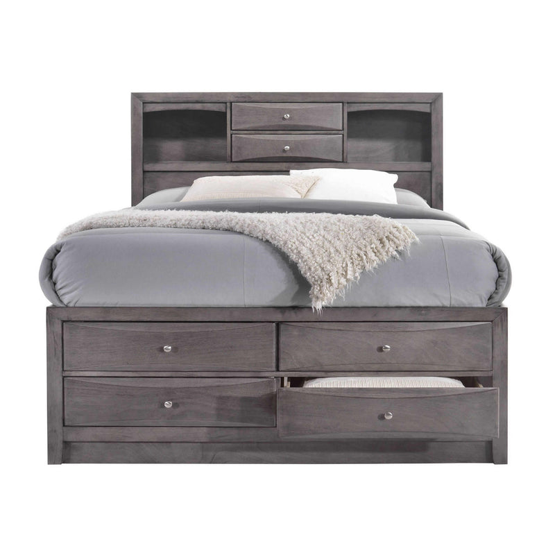 Elements International Emily Grey Twin Bookcase Bed with Storage EG170THF/EG170TLD/EG170TRD/EG170TR IMAGE 2