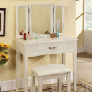  Furniture of America Potterville Vanity Set CM-DK6490WH IMAGE 2