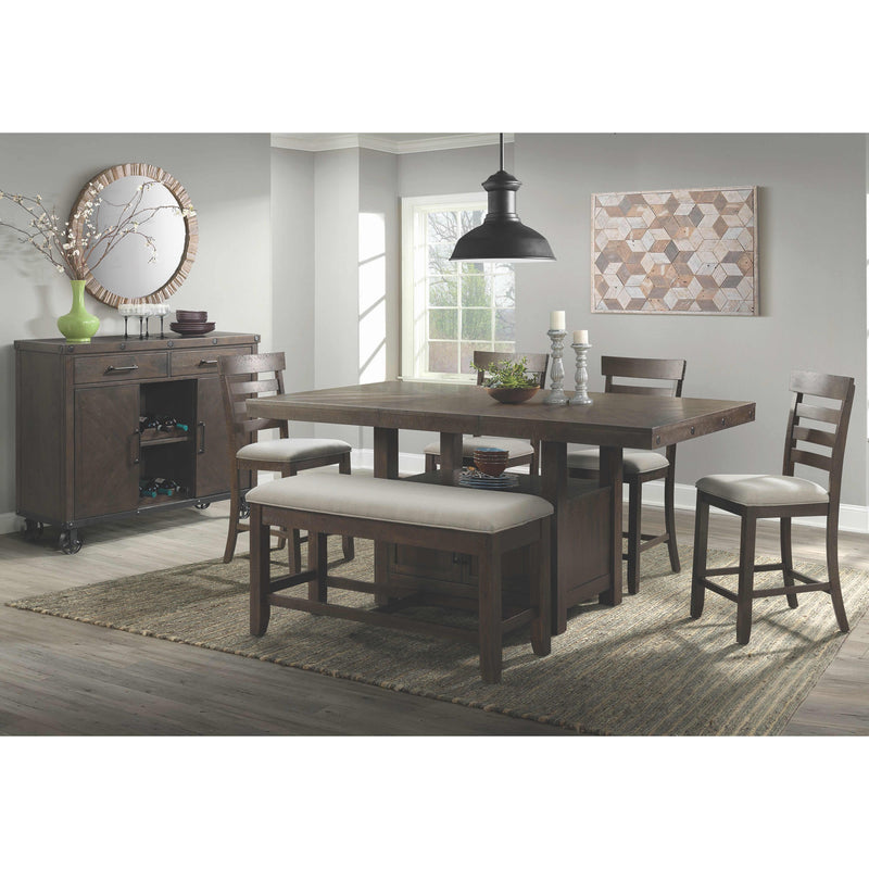 Elements International Colorado Counter Height Dining Table with Pedestal Base DCO100CDTTB IMAGE 3