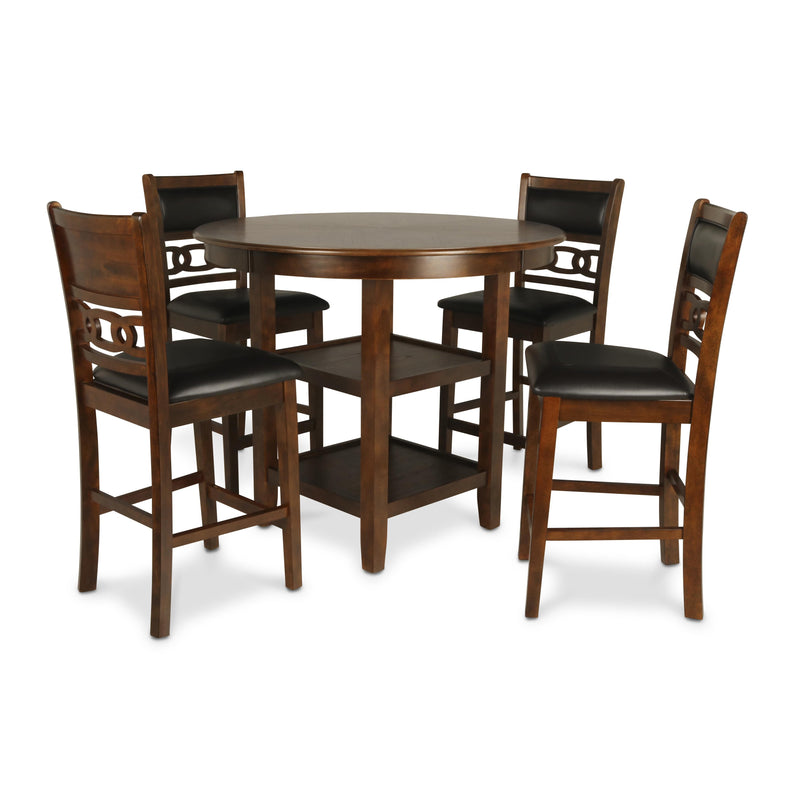 New Classic Furniture Gia 5 pc Counter Height Dinette D1701-52S-BRN IMAGE 1