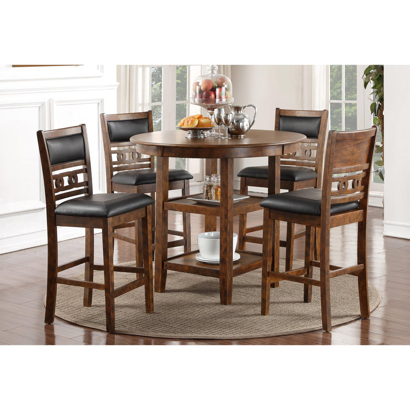 New Classic Furniture Gia 5 pc Counter Height Dinette D1701-52S-BRN IMAGE 2