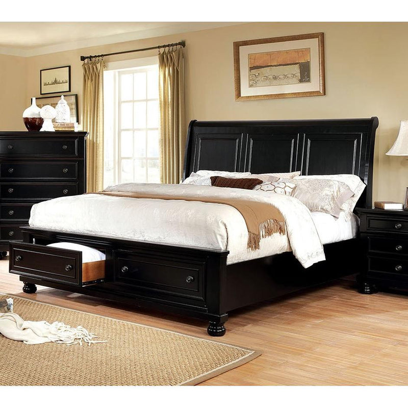 Furniture of America Castor King Platform Bed with Storage CM7590BK-EK-BED IMAGE 2