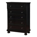  Furniture of America Castor 5-Drawer Chest CM7590BK-C IMAGE 1