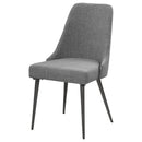  Coaster Furniture Alan 190442 Fabric Upholstered Dining Side Chair - Grey (Set of 2) IMAGE 3