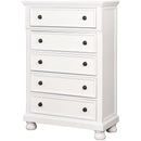  Furniture of America Castor 5-Drawer Chest CM7590WH-C IMAGE 1