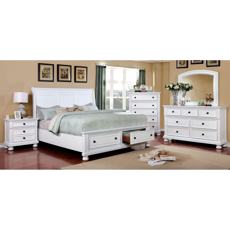 Furniture of America Castor California King Platform Bed with Storage CM7590WH-CK-BED IMAGE 5