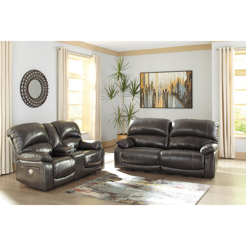 Signature Design by Ashley Hallstrung Power Reclining Leather Match Loveseat U5240318 IMAGE 9