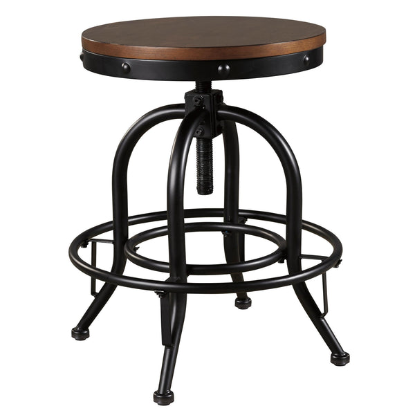 Signature Design by Ashley Valebeck Adjustable Height Stool Valebeck D546-224 Swivel Barstool (2 per package) IMAGE 1