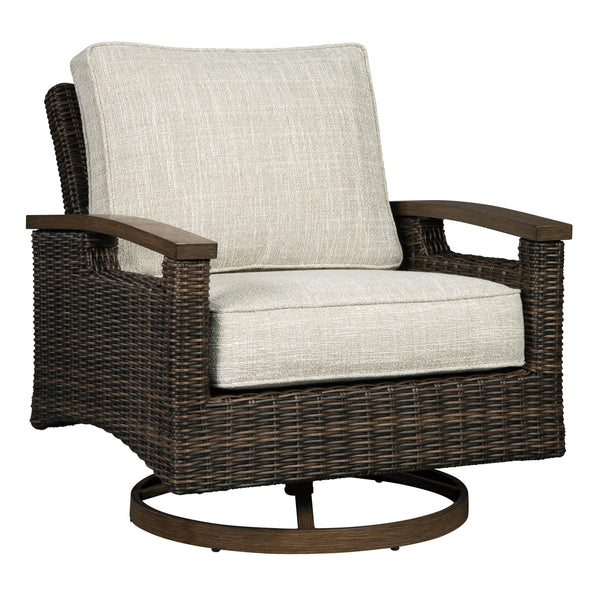 Signature Design by Ashley Outdoor Seating Lounge Chairs Paradise Trail P750-821 Swivel Lounge Chair (2 per package) IMAGE 1