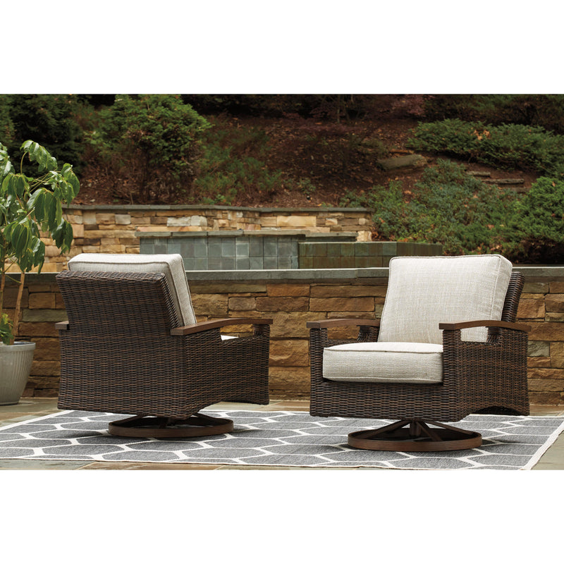 Signature Design by Ashley Outdoor Seating Lounge Chairs Paradise Trail P750-821 Swivel Lounge Chair (2 per package) IMAGE 4