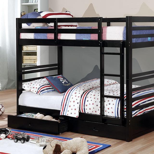 Furniture of America California CM-BK588T-BK Twin/Twin Bunk Bed IMAGE 2