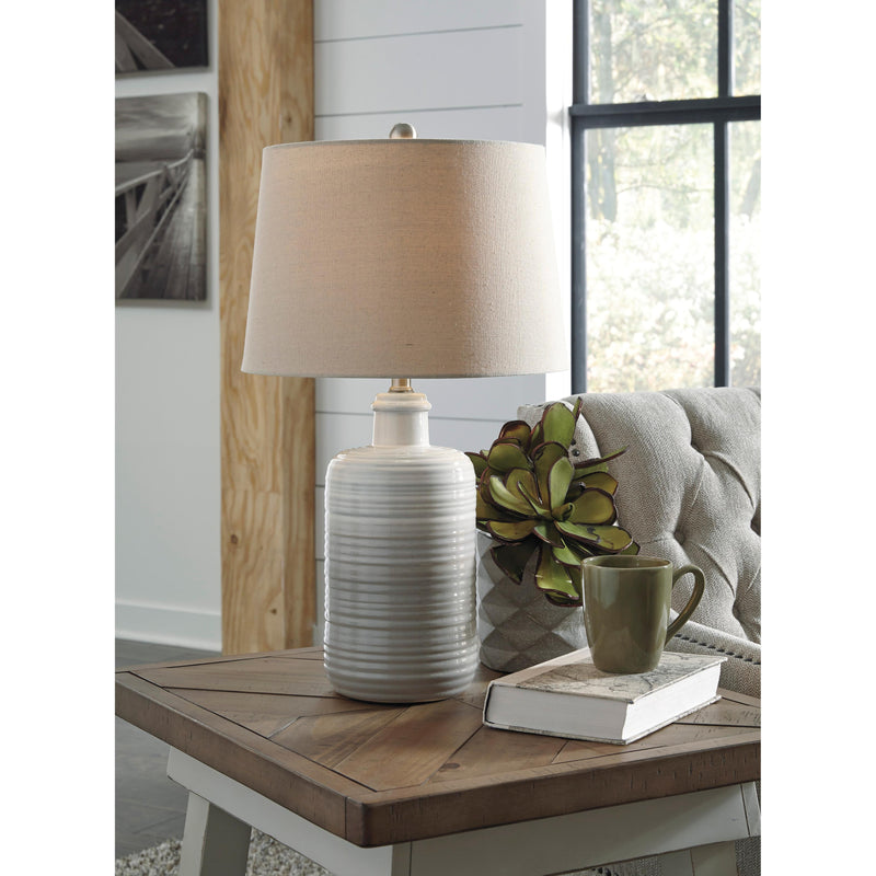 Signature Design by Ashley Marnina Table Lamp Marnina L121854 Ceramic Table Lamp (2 per package) IMAGE 3