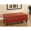  Furniture of America Randel Leatherette Storage Ottoman CM-BN6968-RED IMAGE 2