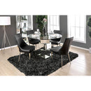  Furniture of America Round Izzy Dining Table with Glass Top and Pedestal Base CM3384RT-TABLE IMAGE 3
