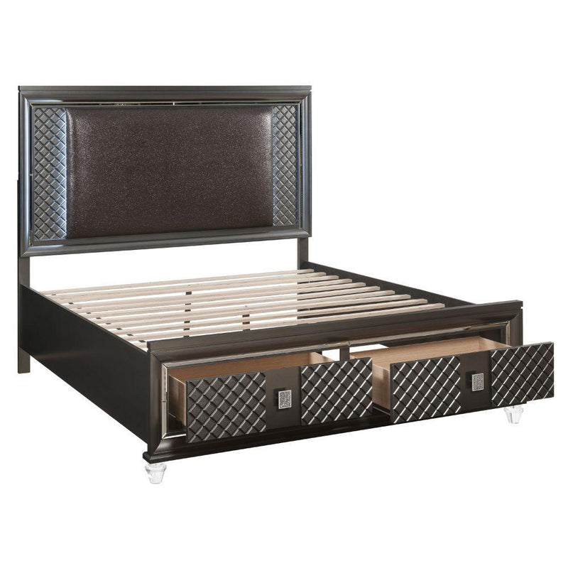 Acme Furniture Sawyer Queen Panel Bed with Storage 27970Q IMAGE 1