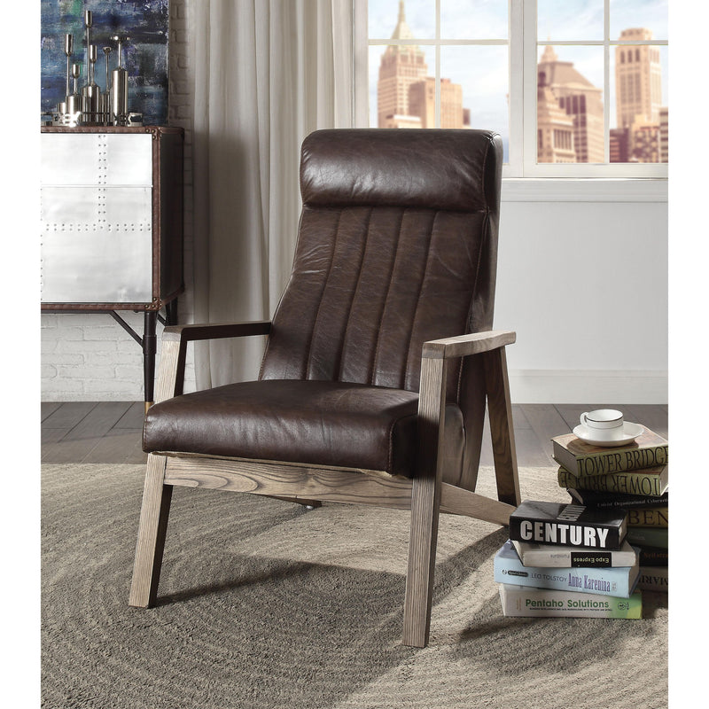 Acme Furniture Emint Stationary Leather Accent Chair 59534 IMAGE 1